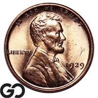 1929 Lincoln Wheat Cent, Gem BU RED Blazer!