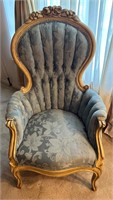 Blue Victorian Arm Chair
