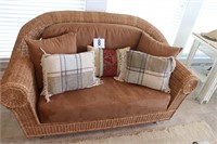 Wicker & Iron Loveseat/Sofa with Cushions (BUYER