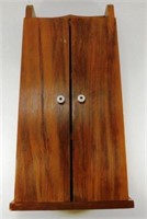 124 Wooden Shelf Cabinet w/Doors & Hooks 23 x 11 x