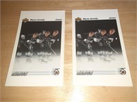 2  9” x 5” Wayne Gretzky cards