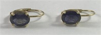 14k Gold and Iolite Earrings