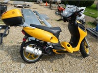 Yellow moped