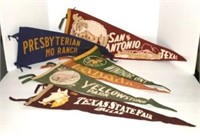Vintage Pennant Flags- San Antonio, Canada & more