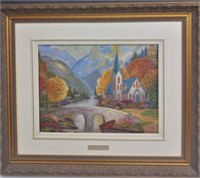 Suzette Genest, Fall Alpine Landscape, Oil, Signed
