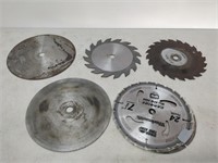 lot of various saw blades