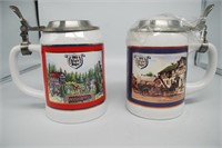 2 Old Style Larger Steins