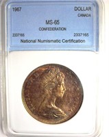 1967 Dollar NNC MS65 Confederation