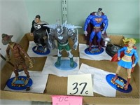 Flat of DC Action Figures - Superman, Super Girl,