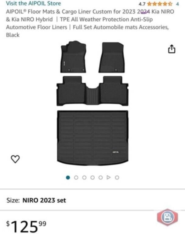 15 sets; AIPOIL® Floor Mats & Cargo Liner Custom