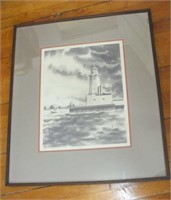 MENOMINEE PIER HEAD LIGHT PRINT