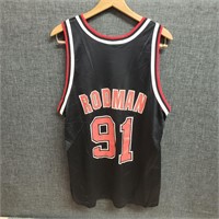 Dennis Rodman Bulls,Black ,Champion Jersey,Size 44