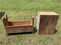 Wood Bench and Wood Cabinet