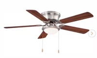 Hugger 52 in. LED Indoor Brushed Nickel Ceiling