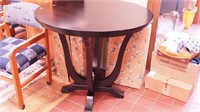 Pedestal bar table, painted black, 40"