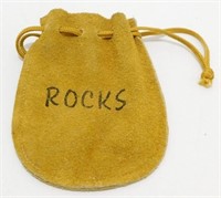 Vintage Suede “Rocks” Bag, Satchel - Bag Ties