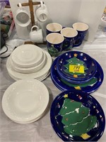PARTIAL SET OF WHITE COLORED CHINA, PARTIAL SET