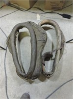 Antique leather horse collars