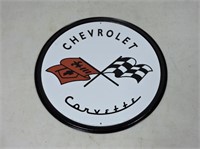Chevrolet Corvette Tin Sign      16"