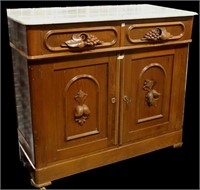 AMERICAN VICTORIAN MARBLE TOP CABINET