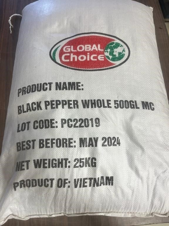 BB 5/24 Whole Black Pepper 25kg