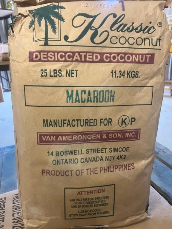 BB Coded Desiccated Coconut Macaroon 11.34kg