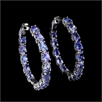 Natural Pear Tanzanite Earrings