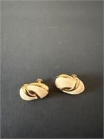 Napier Elegant Gold-Tone Clip-on Earrings