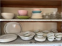 Contents of Kitchen Cabinet - to Include Corelle