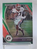 2021 Prizm Draft Nick Chubb Green Prizm