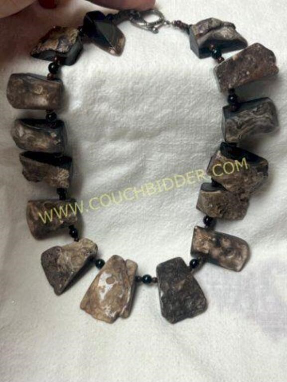 Chunky natural stone necklace