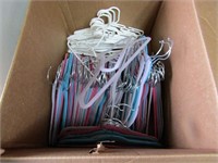 Box of coated clothes hangers.