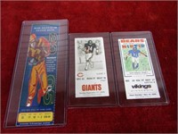 Vintage Chicago bears ticket stubs x 3.