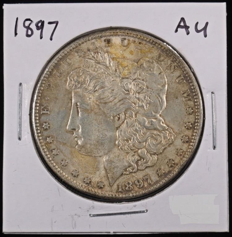 1897 MORGAN DOLLAR AU