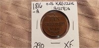 1916A One Kreuzer Austria XF