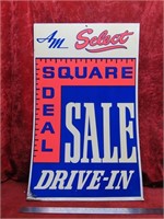 Double sided American Motors Sale sign.