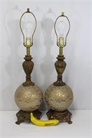 Pair Vintage EF&EF Co. Hollywood Regency Lamps