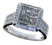 14kt Gold Princess Cut 1.00 ct Diamond Ring