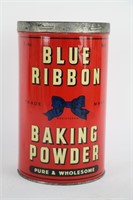 BLUE RIBBON BAKING POWDER TIN