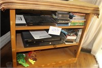 SONY DVD/VCR PLAYER/CD & SHELF CONTENTS, CABINET