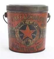 F.W. FEARMAN CO. HAMILTON LARD TIN