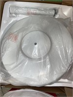 50 lbs. Round Concrete Umbrella Base  White
