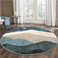 Sungea 6ft Abstract Round Rugs