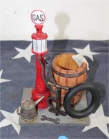 Gas Pump Ceramic Figurine