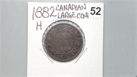 1882h Canadian Large Cent gn4052