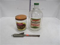 Reinhart's jug and peanut butter jar, lighter