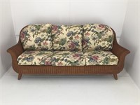 WICKER COUCH WITH CUSHIONS