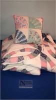 Vintage quilt and pillow