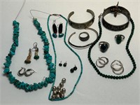 Turquoise & Sterling Bracelets, Earrings & More
