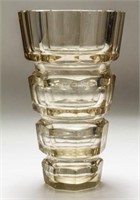 Art Deco, Josef Hoffmann for Moser Crystal Vase